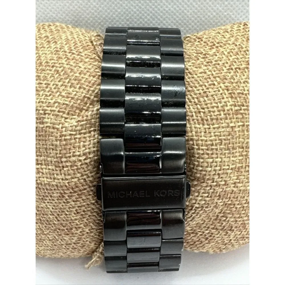 Michael Kors Runway MK8157 Men's Stainless Steel Analog Black Dial Watch JNA714